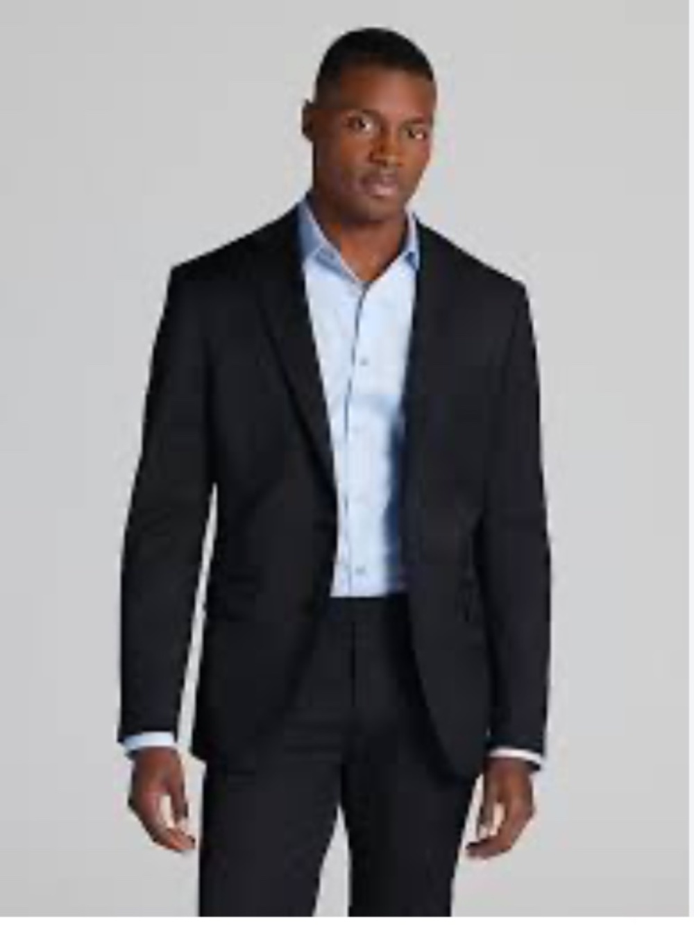 Classic Kenneth Cole Awearness slim fit black suit jacket 100% Wool 36R